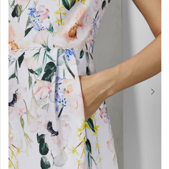 🍒NWT🍒 TED BAKER ELEGANCE FIT & FLARE DRESS - Picture 6 of 9